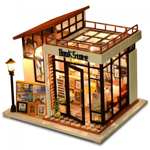 Cutebee Diy Dollhouse Miniature Kit with Furniture, Wooden Mini Miniature Dollhouse kits, Casa Miniatura Dolls House Decor Craft Figurines