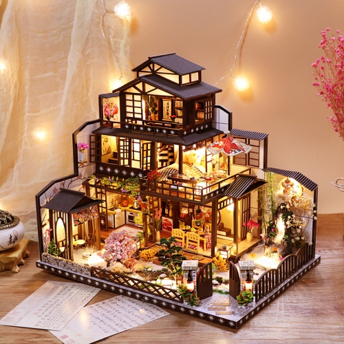 Cutebee Diy Dollhouse Miniature Kit with Furniture, Wooden Mini Miniature Dollhouse kits, Casa Miniatura Dolls House